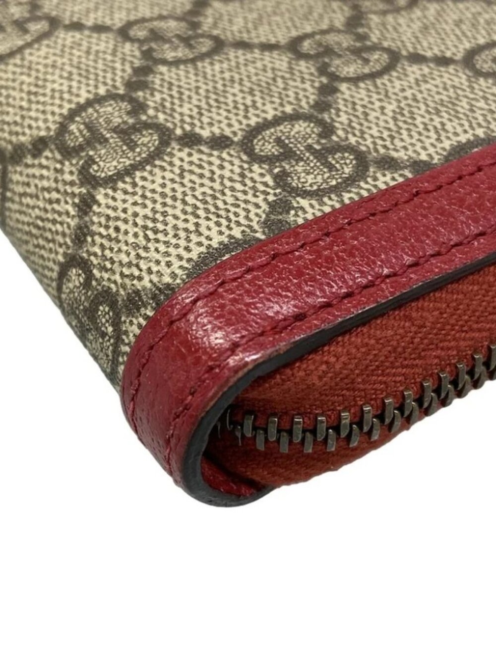 GUCCI Queen Margaret 476069 Dark Brown Red Multi PVC Leather Long Wallet - Picture 8 of 12